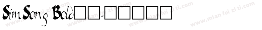 SimSong Bold中文字体转换